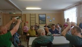 20 февраля на отделении милосердия Видлицкого ДИ прошло игровое занятие "Масленица в гости пришла"