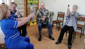 18 марта в кабинете АФК состоялось " Открытое занятие с гимнастическими палками и тренажёрами Агашина"